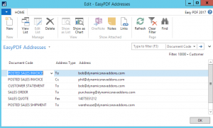 Easy PDF Email and fax - address book