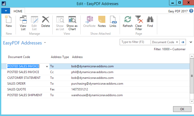 Send out individual or batch personalized documents via fax, print, or PDF e-mail. Our most popular addon!